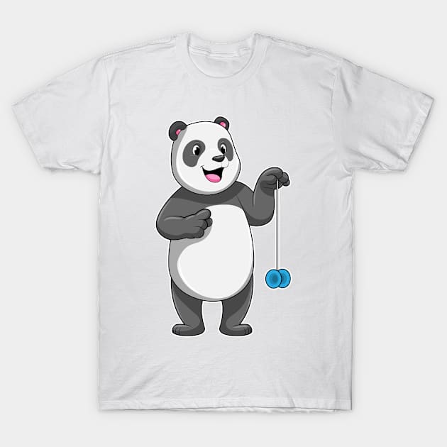 Panda with Yo-yo T-Shirt by Markus Schnabel